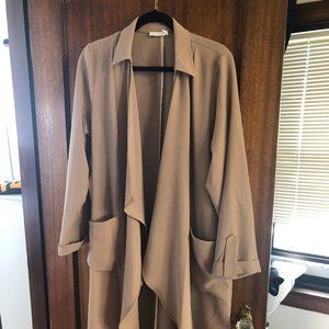 Lush Draped open front Duster